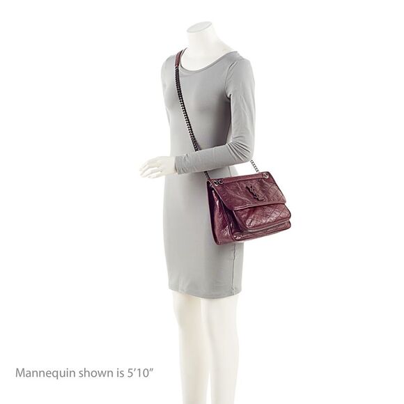 Saint Laurent Crinkled Calfskin Monogram Niki Medium Shoulder Bag - Picture 5 of 12